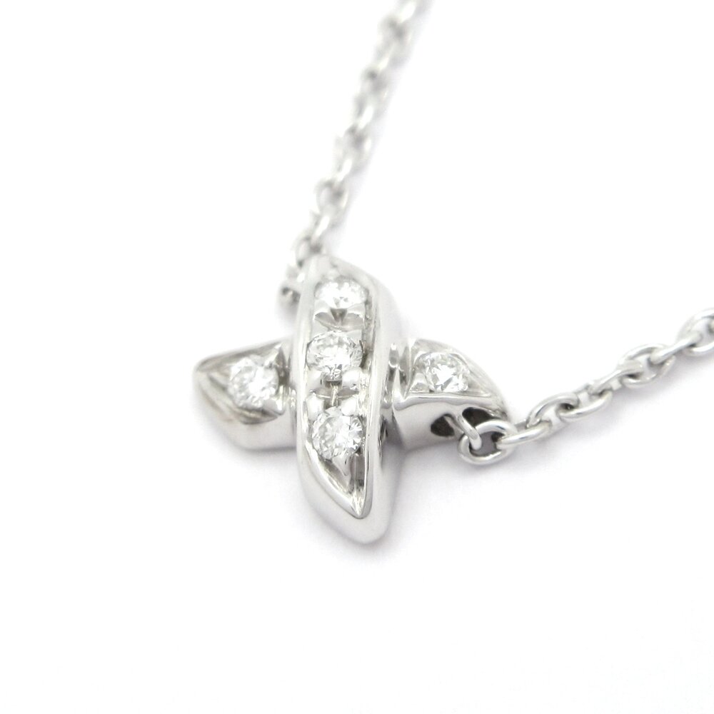 Tiffany & Co. Signature Necklace 18K White Gold Diamond
